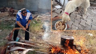 Sıfır atık projesi ile sokak hayvanları için mama üretimi yapıldı