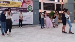 Gençlerden “Kadına şiddet” tepkisi