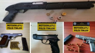Osmaniye'de Uygulama sırasında ruhsatsız silahlar yakalandı