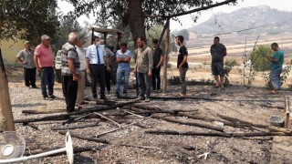 Tarım ve Orman Müdürü Bulut, yangın mağdurlarını ziyaret etti