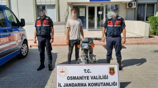 Motosiklet hırsızı jandarma ekiplerince yakalandı