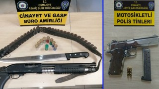 Osmaniye’de, ruhsatsız 5 silah ele geçirildi