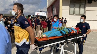Osmaniye’de lisede, afet ve acil durum tatbikatı