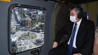 Vali Yılmaz, Helikopterle Trafik Denetimine Katıldı