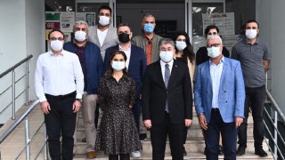 Vali Yılmaz, DSİ 64. Şube Müdürlüğünü Ziyaret Etti