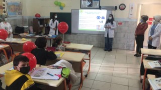 OKÜ, SBF öğrencileri Köy okulunu ziyaret etti