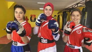 Kick Boksçu üç kız kardeşin hedefi dünya şampiyonluğu