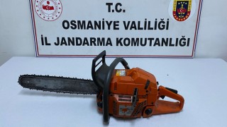 Osmaniye’de, motorlu testere hırsızı yakalandı