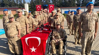 Osmaniye’de engelli bireyler bir günlük askerlik yaptı