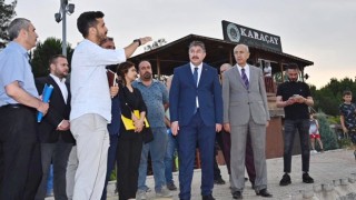 Vali Yılmaz, Karaçay deresinde incelemelerde bulundu