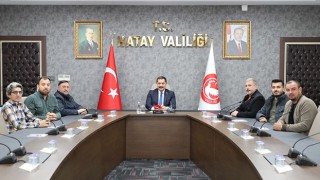 Hatay Basın Cemiyeti yönetiminden Vali Mustafa Masatlı’ya ziyaret