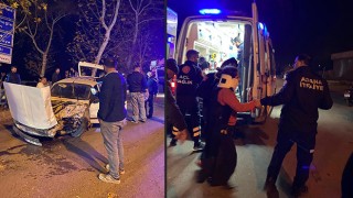 Adana’da iki otomobilin çarpışması sonucu 1 kişi yaralandı
