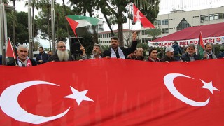 Alanya’da şehitler anıldı, terör ve İsrail protesto edildi