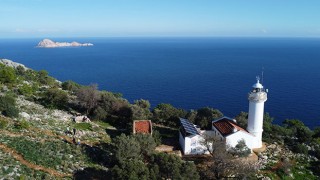 Gelidonya Feneri havadan görüntülendi