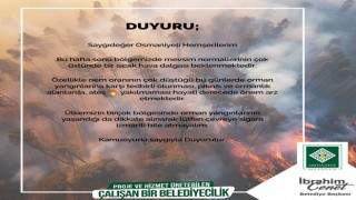 Belediyeden Yangın Uyarısı