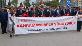 İl Protokolü ve Gaziler “Kahramanlarla Yürüyoruz” Etkinliğinde Buluştu