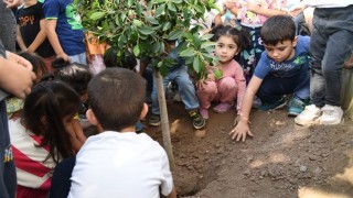 Anaokulu Öğrencilerinden Fidan Dikme Etkinliği