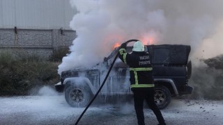 Hatay’da seyir halindeki cipte çıkan yangın söndürüldü