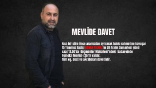 Toprakkale’de 15 Temmuz Gazisi Adnan Yılmaz İçin Mevlid Okutulacak