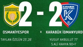 Osmaniyespor FK Evinde Karabük İdman Yurdu ile Berabere Kaldı