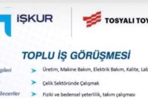 Tosyalı Toyo, İş Kur Üzerinden Personel Alımı Yapacak