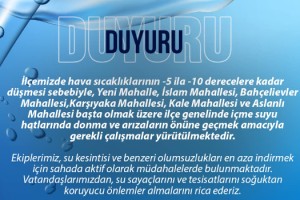 Bahçe Belediyesi’nden Don Uyarısı: Su Sayaçlarını Koruyun!