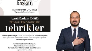 Başkan Uyutmaz'a Kent ve Başkan Ödülü