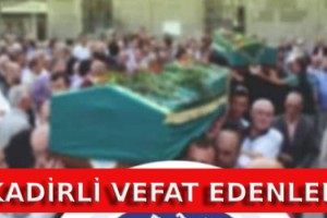 Kadirli Vefat Edenler: 18 Ocak 2026