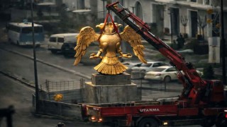 Osmaniye’de Selçuklu Kartalı Heykeli Yerine Konuldu