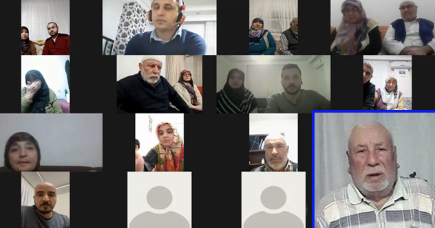Yılmaz için, online bir araya gelinip, dua okundu