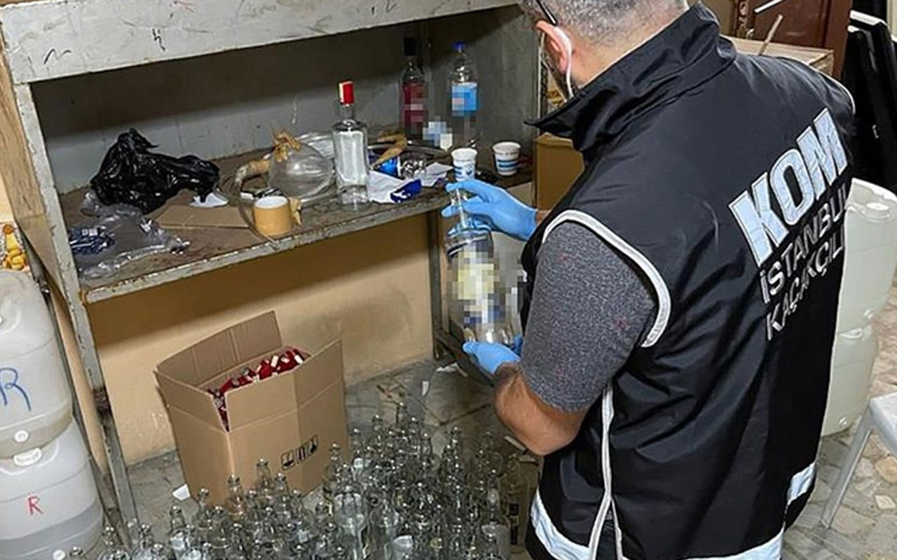 İstanbul Başakşehir’de 2 bin 162 litre sahte içki ele geçirildi