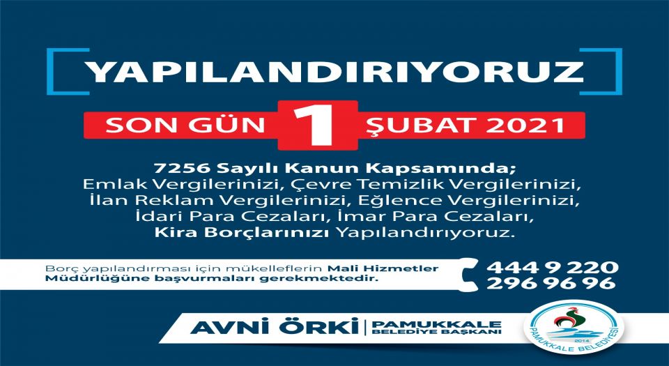 Pamukkale Belediyesi'nden yapılandırma çağrısı