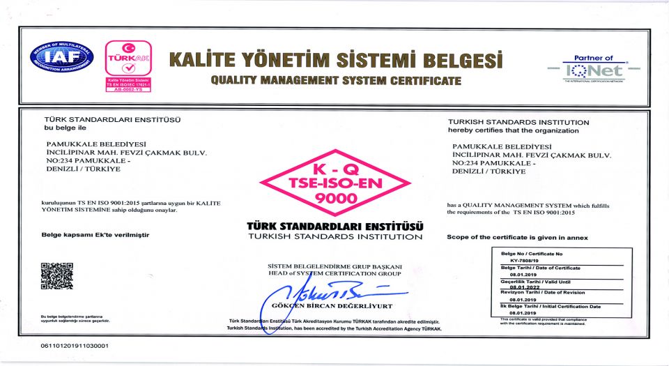 Denizli Pamukkale kalitesini tescilledi